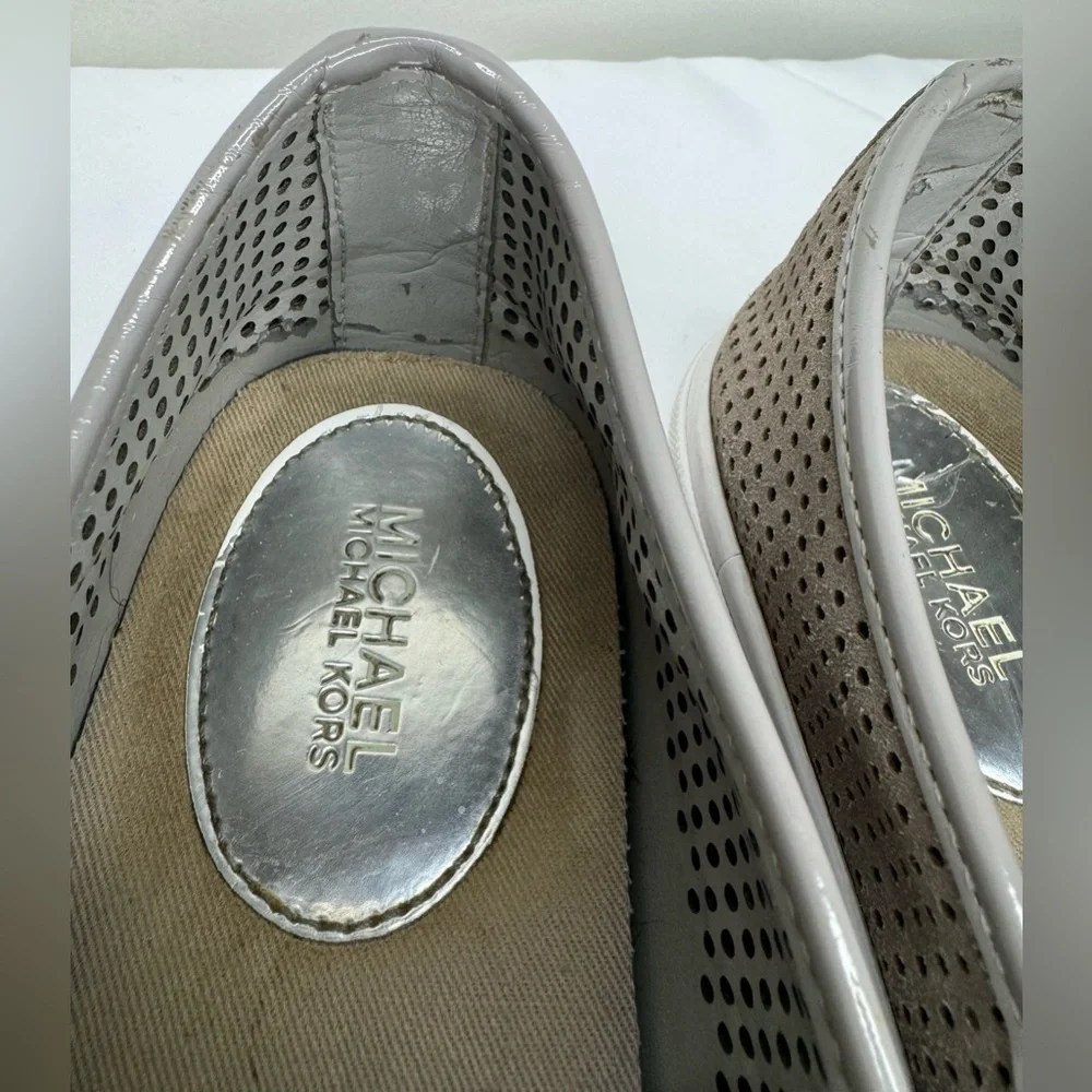 Michael Kors Women’s Gray Suede Slip On Sneakers Size 7M